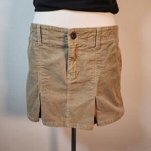 Old Navy Corduroy Mini Skirt Beige Pleated‎ Pockets Womenswear
